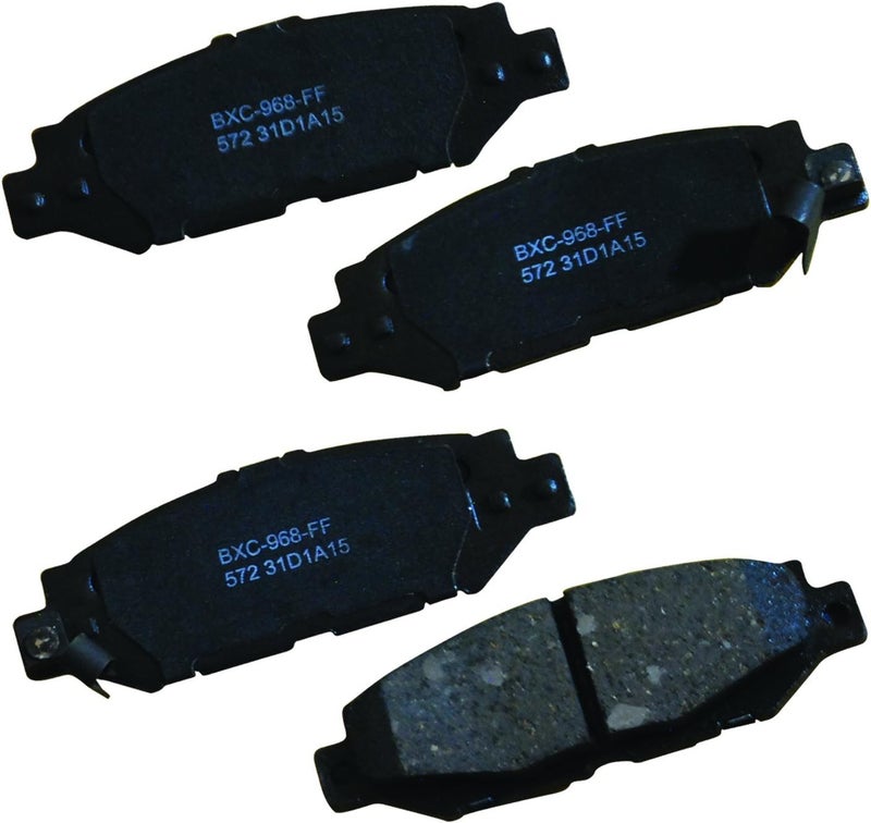 Bendix وسادات فرامل خلفية سيراميك SBC572 الممتازة لسيارات لكزس GS300 1997-1993، SC300 2000-1992، SC400 2000-1992، تويوتا سوبرا 1998-1993 - Image 1